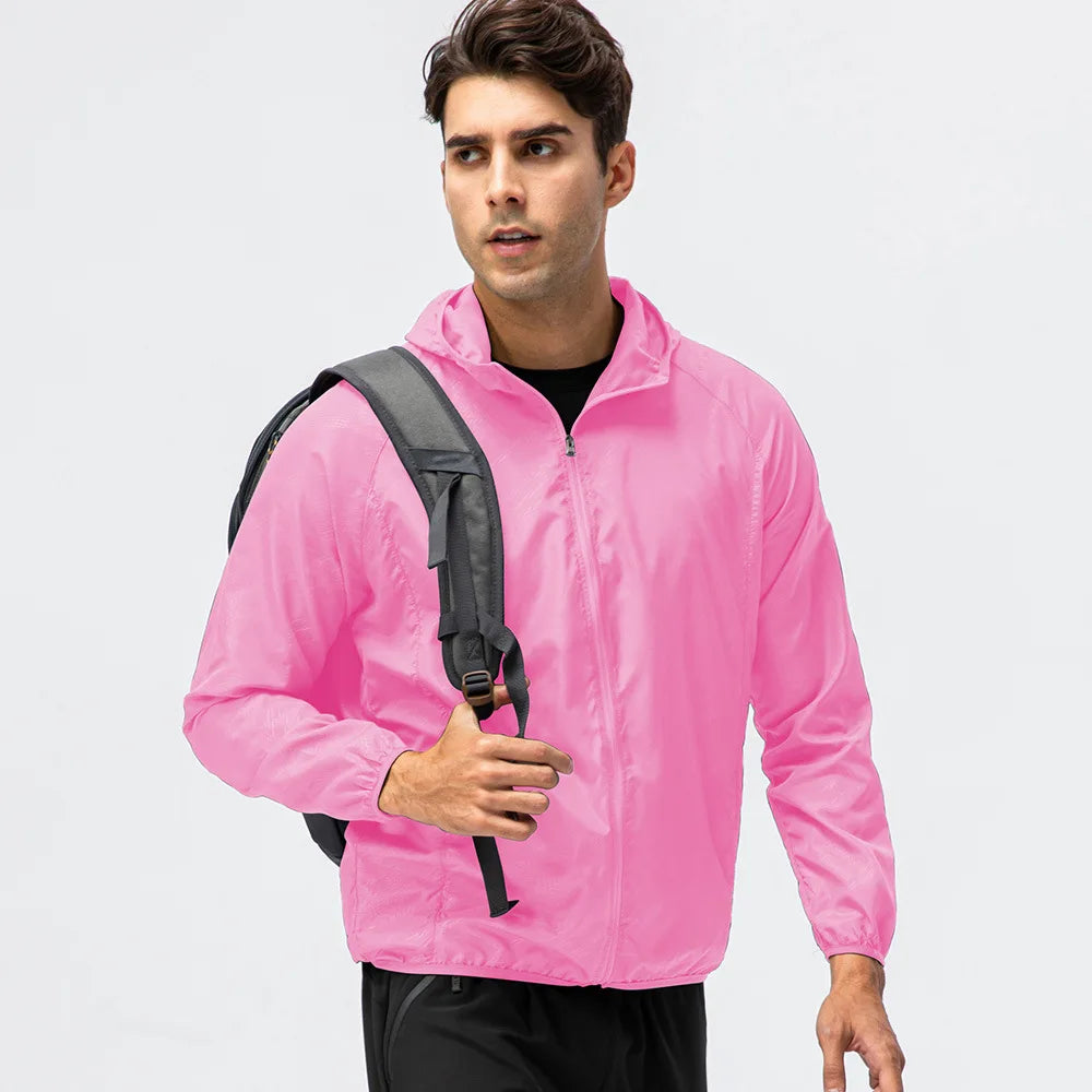 Unisex Waterproof Windbreaker Jacket – Sun Protection & Outdoor Use